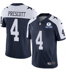 Nike Cowboys 4 Dak Prescott Navy Blue Thanksgiving Men Stitched With Established In 1960 Patch NFL Vapor Untouchable Limited Throwback Jersey Nike Cowboys 4 Dak Prescott Navy Blue Thanksgiving Men Stitched With Established In 1960 Patch NFL Vapor Untouchable Limited Throwback Jersey