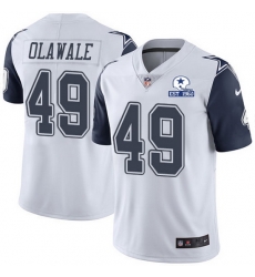 Nike Cowboys 49 Jamize Olawale White Men Stitched With Established In 1960 Patch NFL Limited Rush Jersey Nike Cowboys 49 Jamize Olawale White Men Stitched With Established In 1960 Patch NFL Limited Rush Jersey