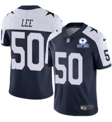 Nike Cowboys 50 Sean Lee Navy Blue Thanksgiving Men Stitched With Established In 1960 Patch NFL Vapor Untouchable Limited Throwback Jersey Nike Cowboys 50 Sean Lee Navy Blue Thanksgiving Men Stitched With Established In 1960 Patch NFL Vapor Untouchable Limited Throwback Jersey