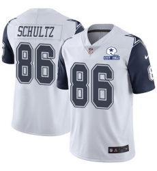 Nike Cowboys 86 Dalton Schultz White Men Stitched With Established In 1960 Patch NFL Limited Rush Jersey Nike Cowboys 86 Dalton Schultz White Men Stitched With Established In 1960 Patch NFL Limited Rush Jersey