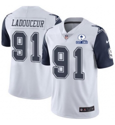 Nike Cowboys 91 L P Ladouceur White Men Stitched With Established In 1960 Patch NFL Limited Rush Jersey Nike Cowboys 91 L P Ladouceur White Men Stitched With Established In 1960 Patch NFL Limited Rush Jersey
