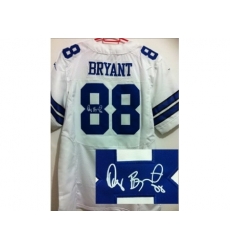 Nike Dallas Cowboys 88 Dez Bryant White Elite Signed NFL Jersey Nike Dallas Cowboys 88 Dez Bryant White Elite Signed NFL Jersey
