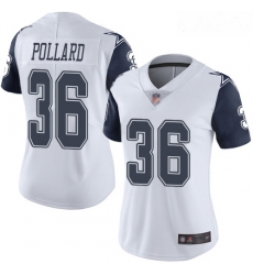 Cowboys #36 Tony Pollard White Women Stitched Football Limited Rush Jersey Cowboys #36 Tony Pollard White Women Stitched Football Limited Rush Jersey