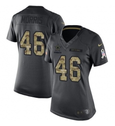 Nike Cowboys #46 Alfred Morris Black Womens Stitched NFL Limited 2016 Salute to Service Jersey Nike Cowboys #46 Alfred Morris Black Womens Stitched NFL Limited 2016 Salute to Service Jersey