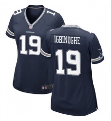 Women Dallas Cowboys 19 Noah Igbinoghene Navy Stitched Football Jersey Run Small Women Dallas Cowboys 19 Noah Igbinoghene Navy Stitched Football Jersey Run Small