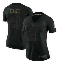 Women Dallas Cowboys Ezekiel Elliott Black Limited 2020 Salute To Service Jersey Women Dallas Cowboys Ezekiel Elliott Black Limited 2020 Salute To Service Jersey