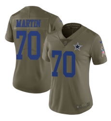 Womens Nike Cowboys #70 Zack Martin Olive Stitched NFL Limited 2017 Salute to Service Jersey Womens Nike Cowboys #70 Zack Martin Olive Stitched NFL Limited 2017 Salute to Service Jersey