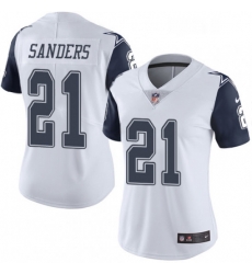 Womens Nike Dallas Cowboys 21 Deion Sanders Limited White Rush Vapor Untouchable NFL Jersey Womens Nike Dallas Cowboys 21 Deion Sanders Limited White Rush Vapor Untouchable NFL Jersey