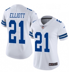 Womens Nike Dallas Cowboys 21 Ezekiel Elliott White Vapor Untouchable Limited Player NFL Jersey Womens Nike Dallas Cowboys 21 Ezekiel Elliott White Vapor Untouchable Limited Player NFL Jersey
