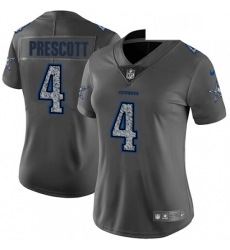 Womens Nike Dallas Cowboys 4 Dak Prescott Gray Static Vapor Untouchable Limited NFL Jersey Womens Nike Dallas Cowboys 4 Dak Prescott Gray Static Vapor Untouchable Limited NFL Jersey