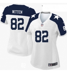 Womens Nike Dallas Cowboys 82 Jason Witten Game White Throwback Alternate NFL Jersey Womens Nike Dallas Cowboys 82 Jason Witten Game White Throwback Alternate NFL Jersey