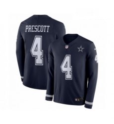 Youth Nike Dallas Cowboys 4 Dak Prescott Limited Navy Blue Therma Long Sleeve NFL Jersey Youth Nike Dallas Cowboys 4 Dak Prescott Limited Navy Blue Therma Long Sleeve NFL Jersey