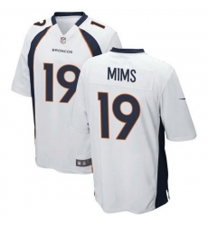 Men Denver Broncos 19 Marvin Mims Jr White Stitched Game Football Jersey Men Denver Broncos 19 Marvin Mims Jr White Stitched Game Football Jersey