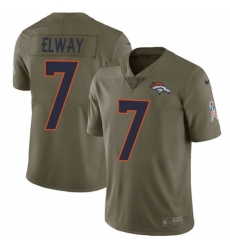Men Nike Denver Broncos 7 John Elway Limited Olive 2017 Salute to Service NFL Jersey Men Nike Denver Broncos 7 John Elway Limited Olive 2017 Salute to Service NFL Jersey