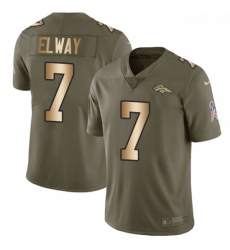 Men Nike Denver Broncos 7 John Elway Limited OliveGold 2017 Salute to Service NFL Jersey Men Nike Denver Broncos 7 John Elway Limited OliveGold 2017 Salute to Service NFL Jersey