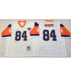 Mitchell And Ness Broncos #84 Shannon Sharpe Throwback white Throwback Stitched NFL Jersey Mitchell And Ness Broncos #84 Shannon Sharpe Throwback white Throwback Stitched NFL Jersey