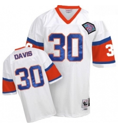 Mitchell And Ness Denver Broncos 30 Terrell Davis White Authentic Throwback NFL Jersey Mitchell And Ness Denver Broncos 30 Terrell Davis White Authentic Throwback NFL Jersey