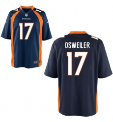 NEW Denver Broncos #17 Brock osweiler Navy Blue Alternate NFL New Elite Jersey NEW Denver Broncos #17 Brock osweiler Navy Blue Alternate NFL New Elite Jersey
