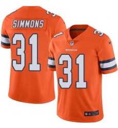 Nike Broncos 31 Justin Simmons Orange Color Rush Limited Jersey Nike Broncos 31 Justin Simmons Orange Color Rush Limited Jersey