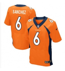 Nike Broncos #6 Mark Sanchez Orange Team Color Mens Stitched NFL New Elite Jersey Nike Broncos #6 Mark Sanchez Orange Team Color Mens Stitched NFL New Elite Jersey