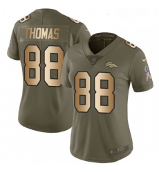 Womens Nike Denver Broncos 88 Demaryius Thomas Limited OliveGold 2017 Salute to Service NFL Jersey Womens Nike Denver Broncos 88 Demaryius Thomas Limited OliveGold 2017 Salute to Service NFL Jersey