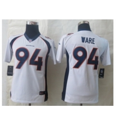 Nike Youth Denver Broncos #94 Ware White Jerseys Nike Youth Denver Broncos #94 Ware White Jerseys