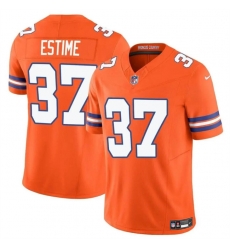 Youth Denver Broncos 37 Audric Estime Orange F U S E Mile High Collection 1977 Throwback Vapor Limited Stitched Football Jersey Youth Denver Broncos 37 Audric Estime Orange F U S E Mile High Collection 1977 Throwback Vapor Limited Stitched Football Jersey