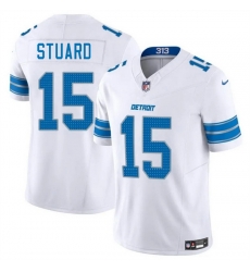 Men Detroit Lions 15 Grant Stuard White 2025 F U S E Vapor Limited Stitched Jersey Men Detroit Lions 15 Grant Stuard White 2025 F U S E Vapor Limited Stitched Jersey