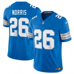 Men Detroit Lions 26 Morice Norris Blue 2025 F U S E  Vapor Limited Stitched Jersey