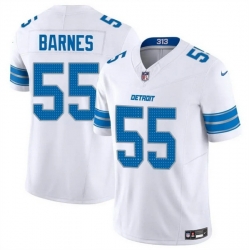 Men Detroit Lions 55 Derrick Barnes White 2025 F U S E  Vapor Limited Stitched Jersey