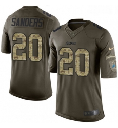 Men Nike Detroit Lions 20 Barry Sanders Elite Green Salute to Service NFL Jersey Men Nike Detroit Lions 20 Barry Sanders Elite Green Salute to Service NFL Jersey