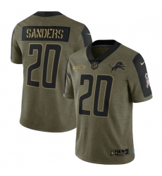 Men's Detroit Lions Barry Sanders Nike Olive 2021 Salute To Service Retired Player Limited Jersey Men's Detroit Lions Barry Sanders Nike Olive 2021 Salute To Service Retired Player Limited Jersey