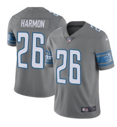 Nike Detroit Lions 26 Duron Harmon Gray Men Stitched NFL Limited Rush Jersey Nike Detroit Lions 26 Duron Harmon Gray Men Stitched NFL Limited Rush Jersey