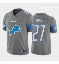 Nike Lions 27 Glover Quin Gray Team Big Logo Vapor Untouchable Limited Jersey Nike Lions 27 Glover Quin Gray Team Big Logo Vapor Untouchable Limited Jersey