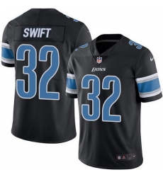 Nike Lions 32 D 27Andre Swift Black Men Stitched NFL Limited Rush Jersey Nike Lions 32 D 27Andre Swift Black Men Stitched NFL Limited Rush Jersey
