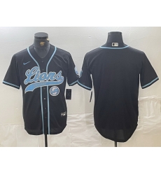 men detroit lions blank black cool base stitched baseball jersey II men detroit lions blank black cool base stitched baseball jersey II