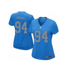 Nike NFL Detroit Lions #94 Ziggy Ansah Game Women's Blue Alternate Jersey Nike NFL Detroit Lions #94 Ziggy Ansah Game Women's Blue Alternate Jersey