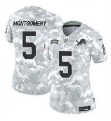 Women Detroit Lions 5 David Montgomery 2024 F U S E Arctic Camo Salute To Service Limited Stitched Jersey Women Detroit Lions 5 David Montgomery 2024 F U S E Arctic Camo Salute To Service Limited Stitched Jersey