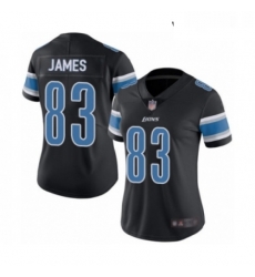 Womens Detroit Lions 83 Jesse James Limited Black Rush Vapor Untouchable Football Jersey Womens Detroit Lions 83 Jesse James Limited Black Rush Vapor Untouchable Football Jersey