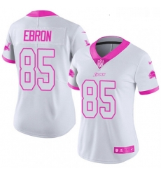 Womens Nike Detroit Lions 85 Eric Ebron Limited WhitePink Rush Fashion NFL Jersey Womens Nike Detroit Lions 85 Eric Ebron Limited WhitePink Rush Fashion NFL Jersey