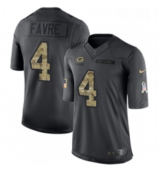 Men Nike Green Bay Packers 4 Brett Favre Limited Black 2016 Salute to Service NFL Jersey Men Nike Green Bay Packers 4 Brett Favre Limited Black 2016 Salute to Service NFL Jersey