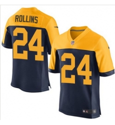 Nike Green Bay Packers #24 Quinten Rollins Navy Blue Alternate Mens Stitched NFL New Elite Jersey Nike Green Bay Packers #24 Quinten Rollins Navy Blue Alternate Mens Stitched NFL New Elite Jersey