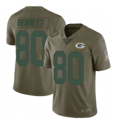 Nike Packers #80 Martellus Bennett Olive Mens Stitched NFL Limited 2017 Salute To Service Jersey Nike Packers #80 Martellus Bennett Olive Mens Stitched NFL Limited 2017 Salute To Service Jersey