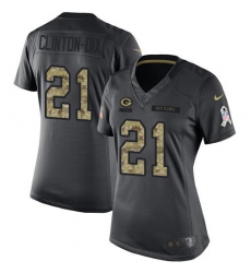 Nike Packers #21 Ha Ha Clinton Dix Black Womens Stitched NFL Limited 2016 Salute to Service Jersey Nike Packers #21 Ha Ha Clinton Dix Black Womens Stitched NFL Limited 2016 Salute to Service Jersey