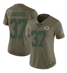 Nike Packers #37 Josh Jackson Olive Womens Stitched NFL Limited 2017 Salute to Service Jersey Nike Packers #37 Josh Jackson Olive Womens Stitched NFL Limited 2017 Salute to Service Jersey