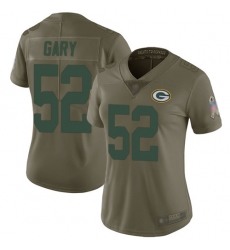 Packers 52 Rashan Gary Olive Women Stitched Football Limited 2017 Salute to Service Jersey Packers 52 Rashan Gary Olive Women Stitched Football Limited 2017 Salute to Service Jersey