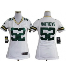 Women Nike Green Bay Packers 52 Matthews White Nike NFL Jerseys Women Nike Green Bay Packers 52 Matthews White Nike NFL Jerseys