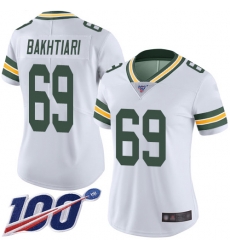 Women Packers 69 David Bakhtiari White Stitched Football 100th Season Vapor Limited Jersey Women Packers 69 David Bakhtiari White Stitched Football 100th Season Vapor Limited Jersey
