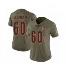 Womens Cincinnati Bengals 60 Michael Jordan Limited Olive 2017 Salute to Service Football Jersey Womens Cincinnati Bengals 60 Michael Jordan Limited Olive 2017 Salute to Service Football Jersey