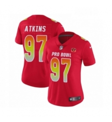 Womens Nike Cincinnati Bengals 97 Geno Atkins Limited Red AFC 2019 Pro Bowl NFL Jersey Womens Nike Cincinnati Bengals 97 Geno Atkins Limited Red AFC 2019 Pro Bowl NFL Jersey